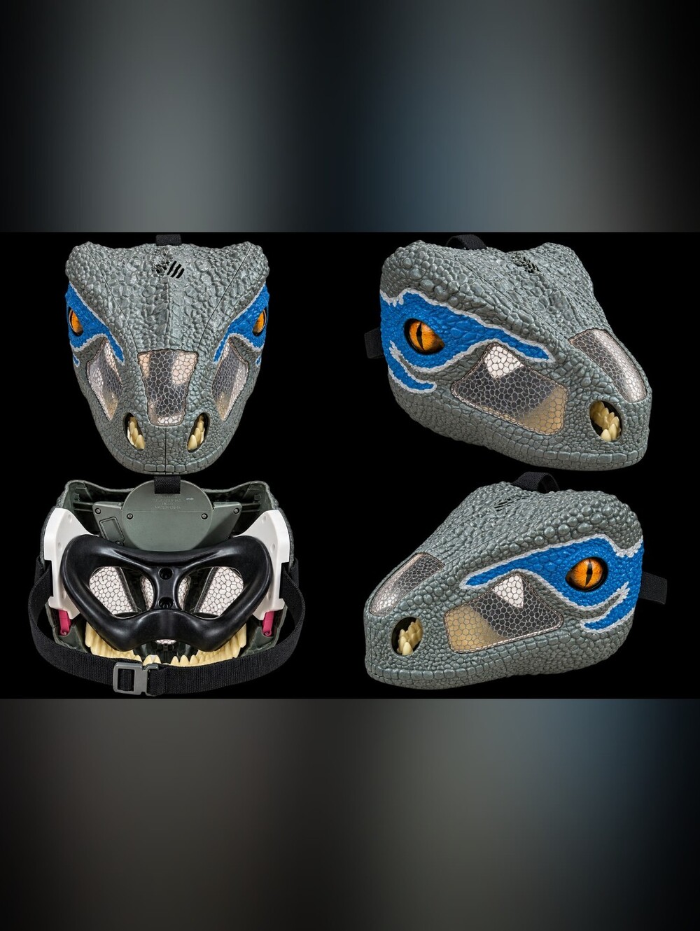 Mattel Jurassic World Velociraptor Blue Chomp ’N Roar Electronic Dinosaur Mask F